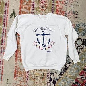 Vintage 80s Freeport Bahamas Destination Vacation 1980s Crewneck Sweatshirt